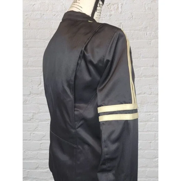 Harley Davidson Riding Jacket Womens SM Black Nylon Full Zip Leather Trim Biker - Picture 8 of 12